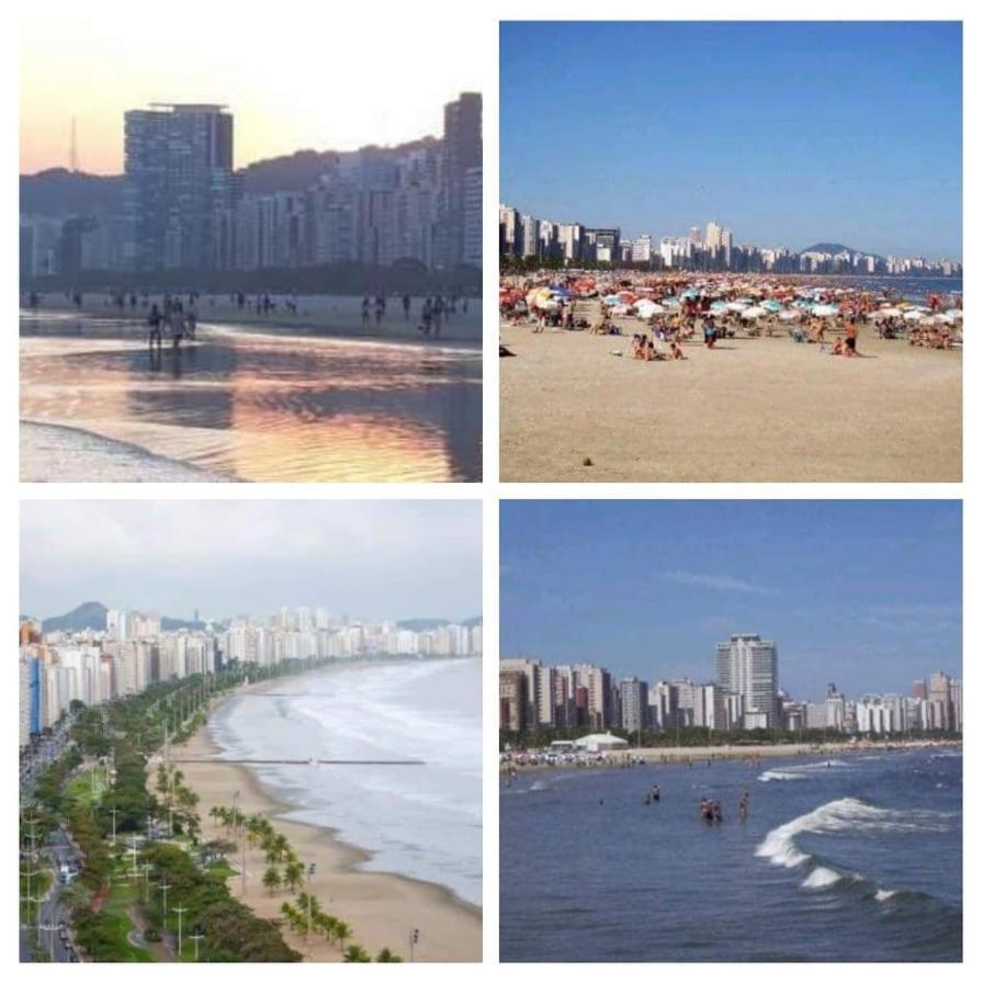 Wi-Fi 600 Mega Ar Condicionado Roupa De Cama E Banho 100 Mts Praia Completo 桑托斯 外观 照片